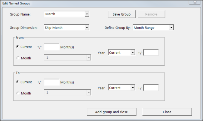 Edit  named group, date range settings.